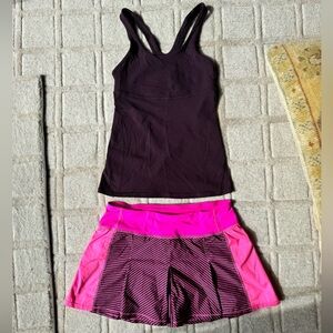 Lululemon Skort And Tank Set